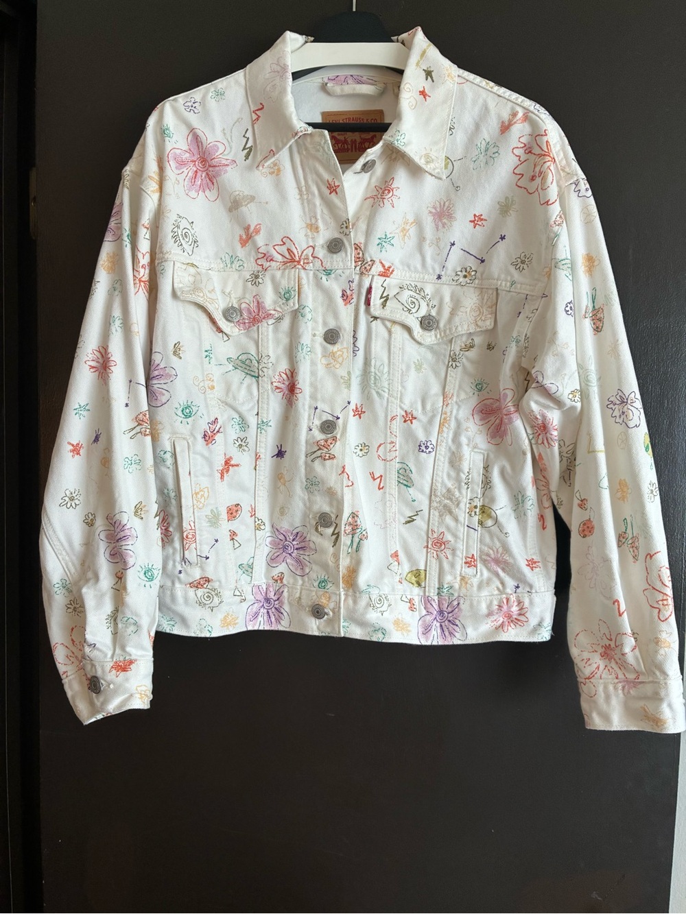 Women’s Levi's 90’s Trucker Jacket with Multicolor Doodle Print